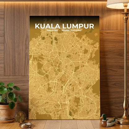 Kuala Lumpur Forge Map Poster