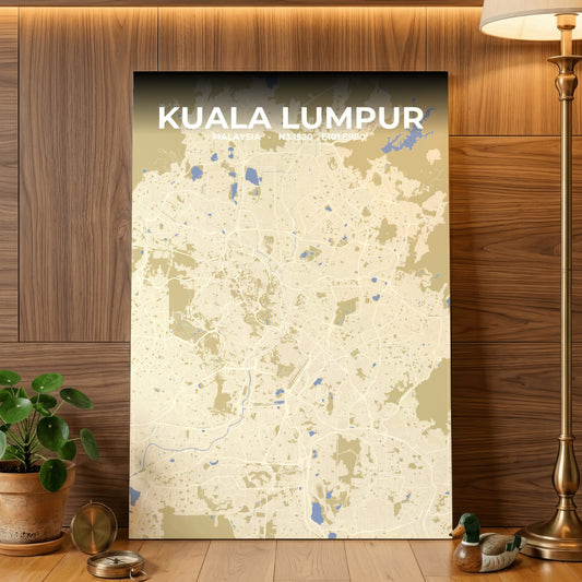 Kuala Lumpur Barn Map Poster