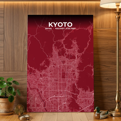 Kyoto Garnet Map Poster