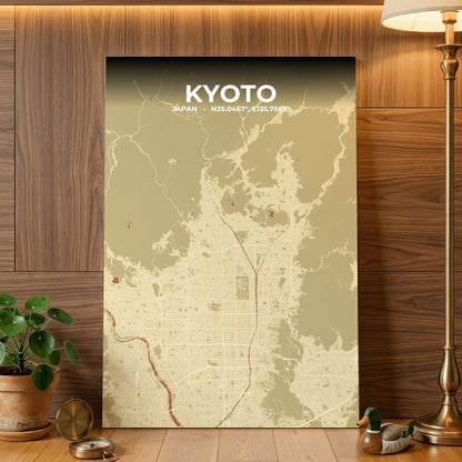 Kyoto Ember Map Poster