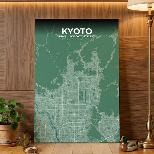 Kyoto Mist Map Poster