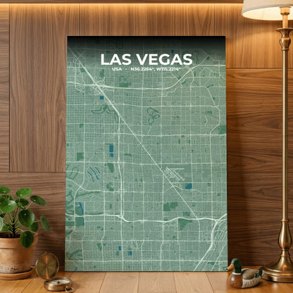Las Vegas Mist Map Poster