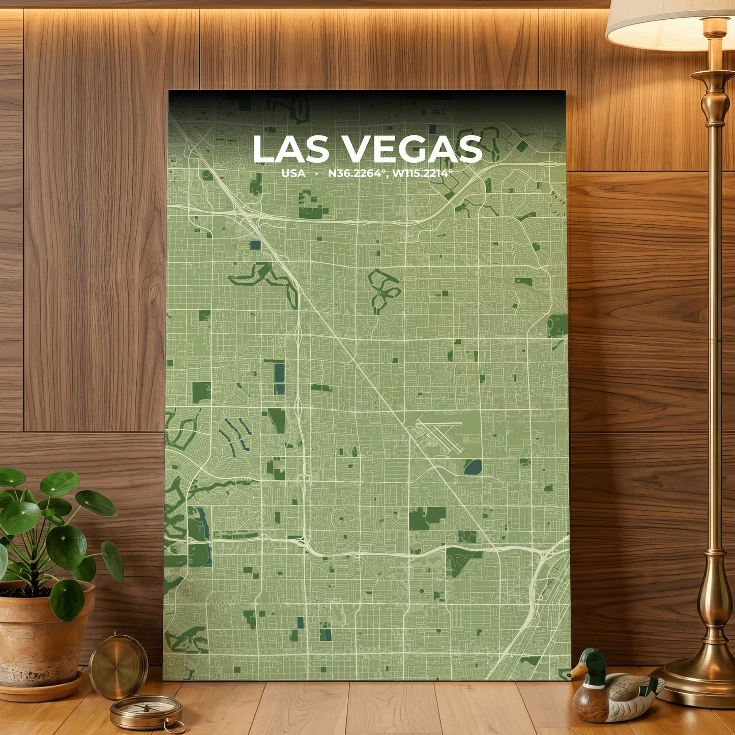 Las Vegas Clay Map Poster