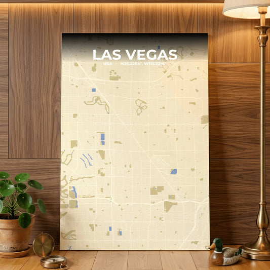 Las Vegas Barn Map Poster