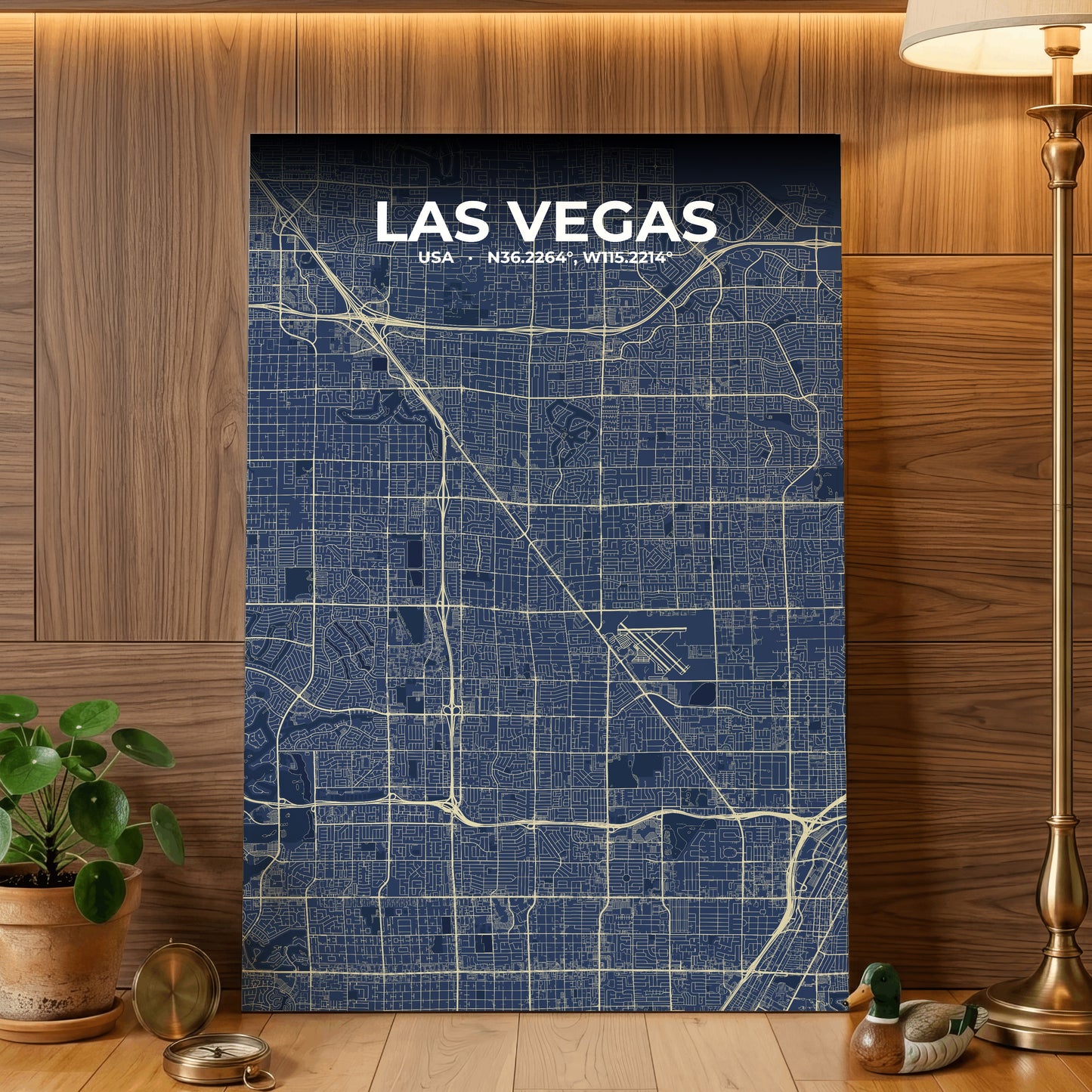 Las Vegas Anchor Map Poster