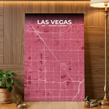 Las Vegas Scarlet Map Poster