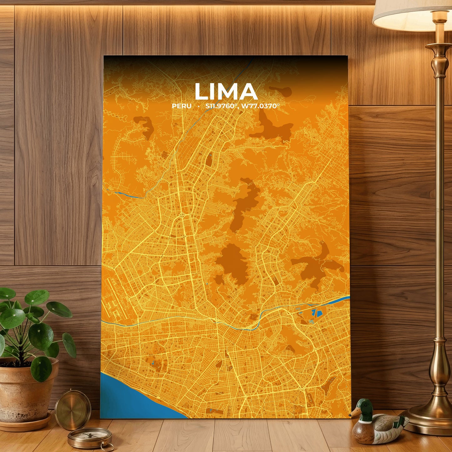 Lima Scorch Map Poster