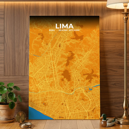 Lima Scorch Map Poster