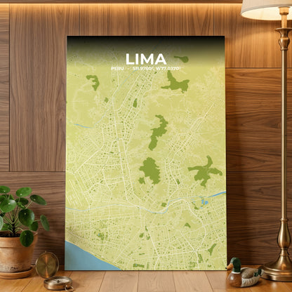 Lima Fern Map Poster