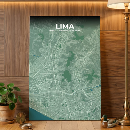 Lima Mist Map Poster