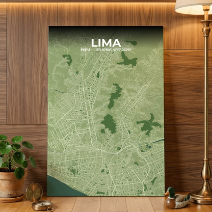 Lima Clay Map Poster