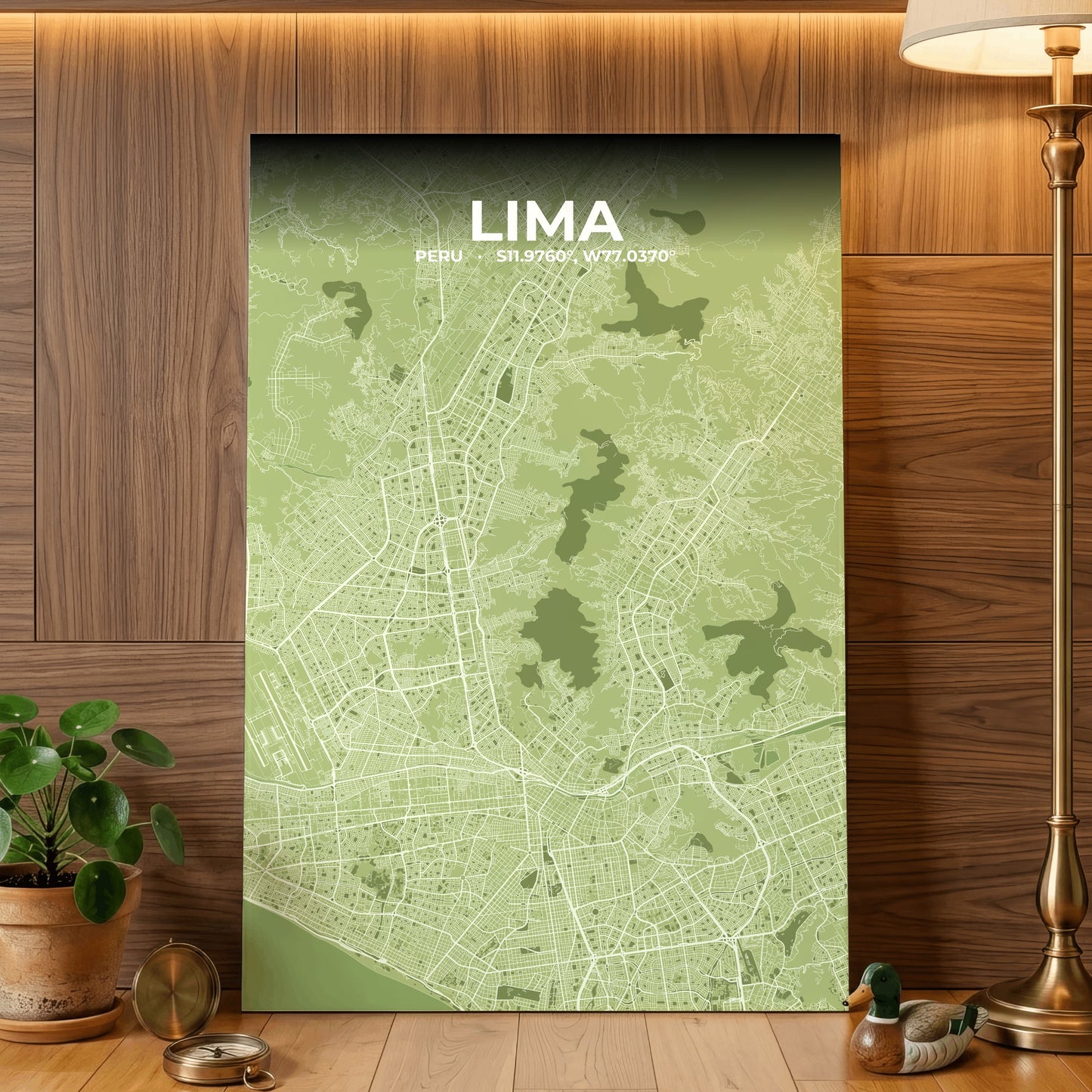 Lima Grove Map Poster