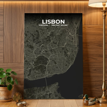 Lisbon Sable Map Poster