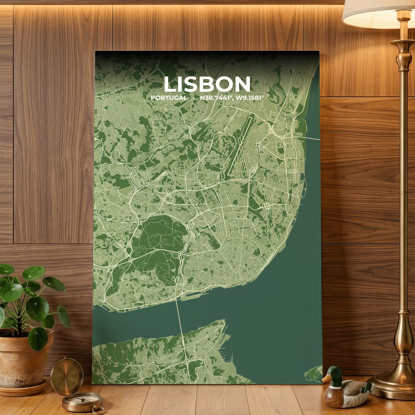 Lisbon Clay Map Poster