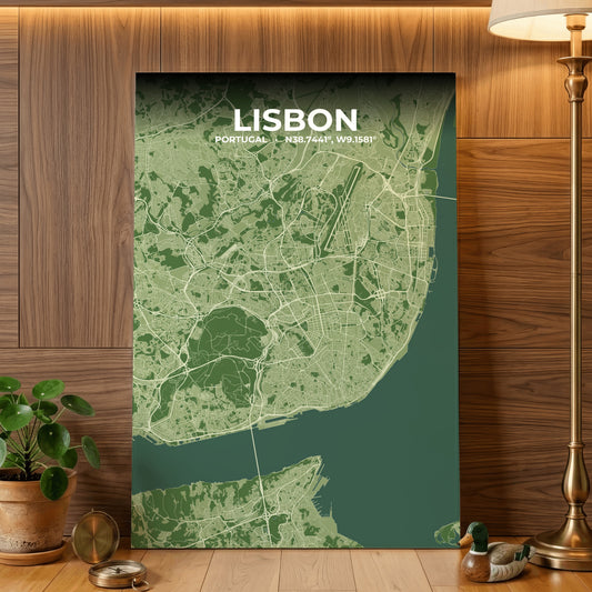 Lisbon Clay Map Poster