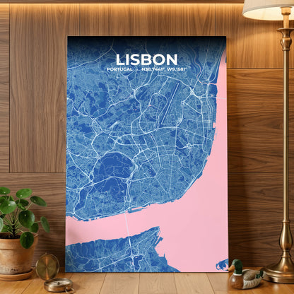 Lisbon Candy Map Poster