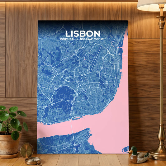 Lisbon Candy Map Poster