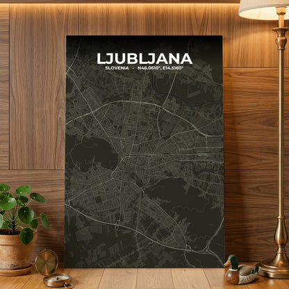 Ljubljana Sable Map Poster