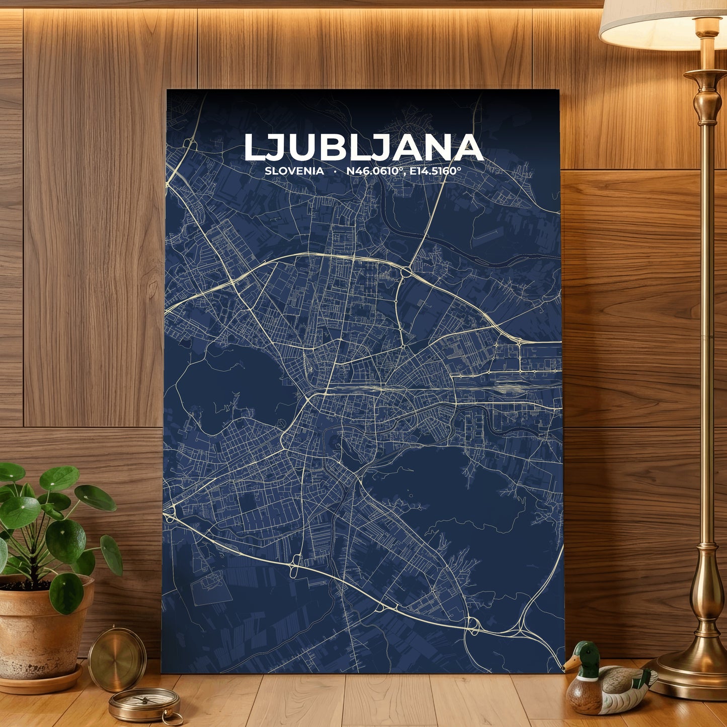 Ljubljana Anchor Map Poster