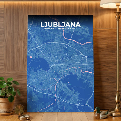 Ljubljana Candy Map Poster