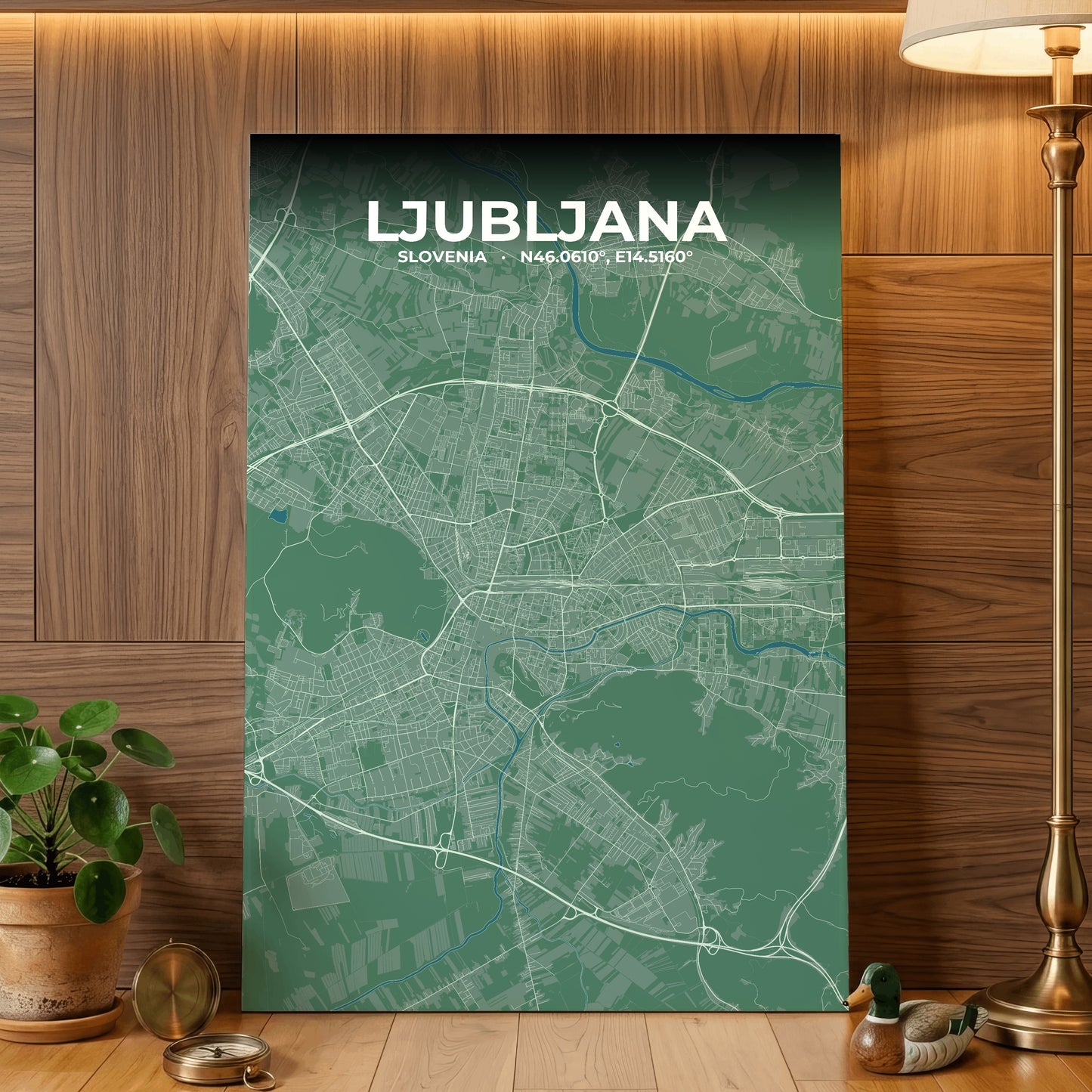 Ljubljana Mist Map Poster