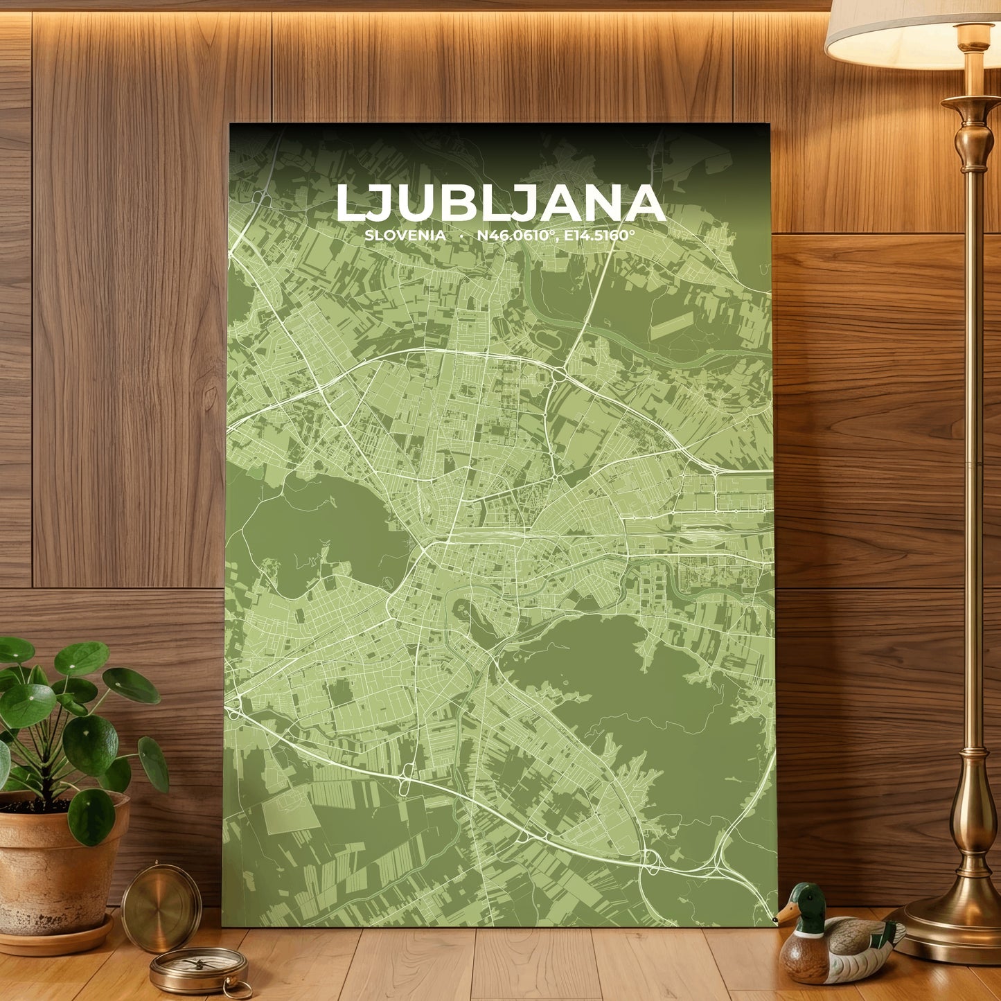 Ljubljana Grove Map Poster
