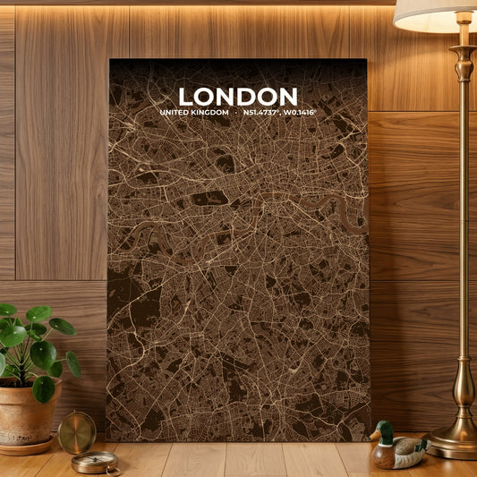 London Plum Map Poster
