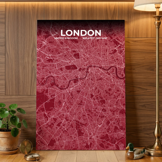 London Garnet Map Poster