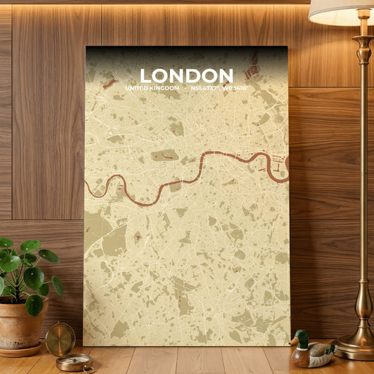 London Ember Map Poster
