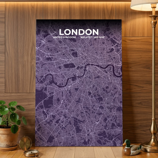 London Dusk Map Poster
