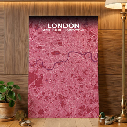 London Scarlet Map Poster