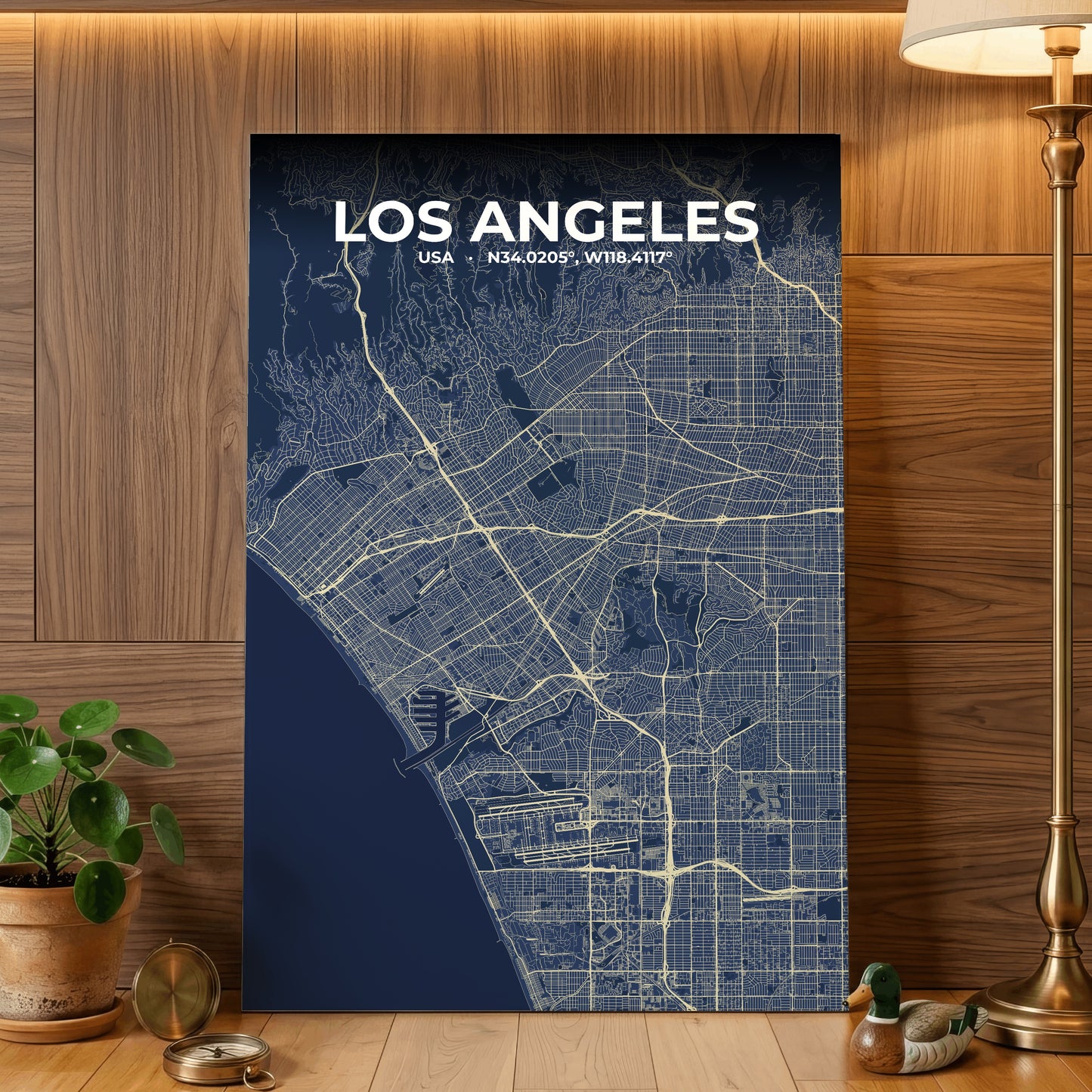 Los Angeles Anchor Map Poster