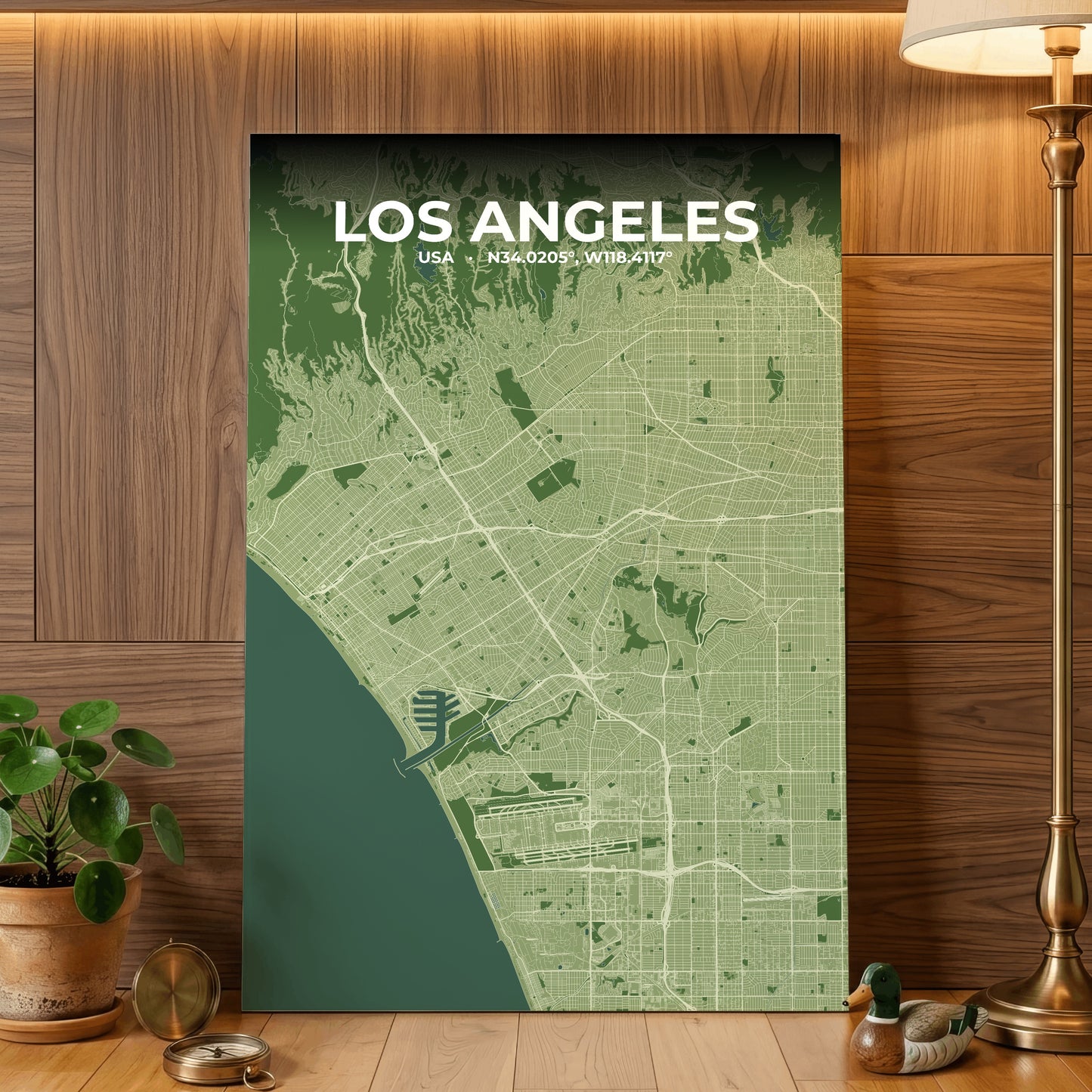 Los Angeles Clay Map Poster