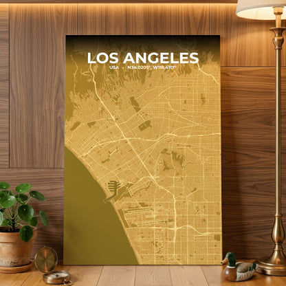 Los Angeles Forge Map Poster