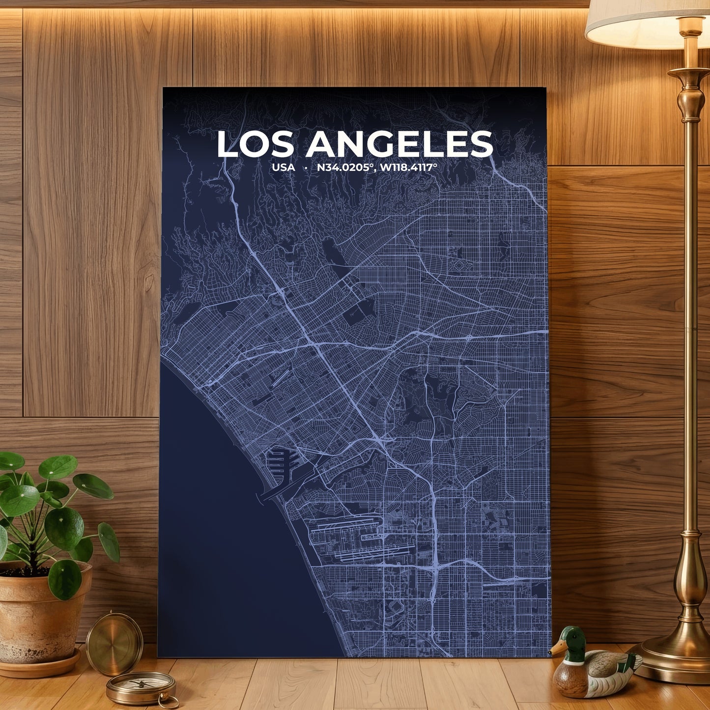 Los Angeles Tide Map Poster