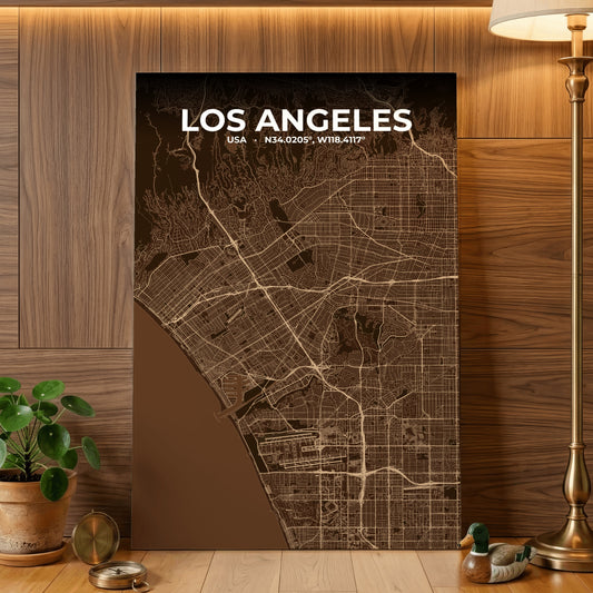 Los Angeles Plum Map Poster