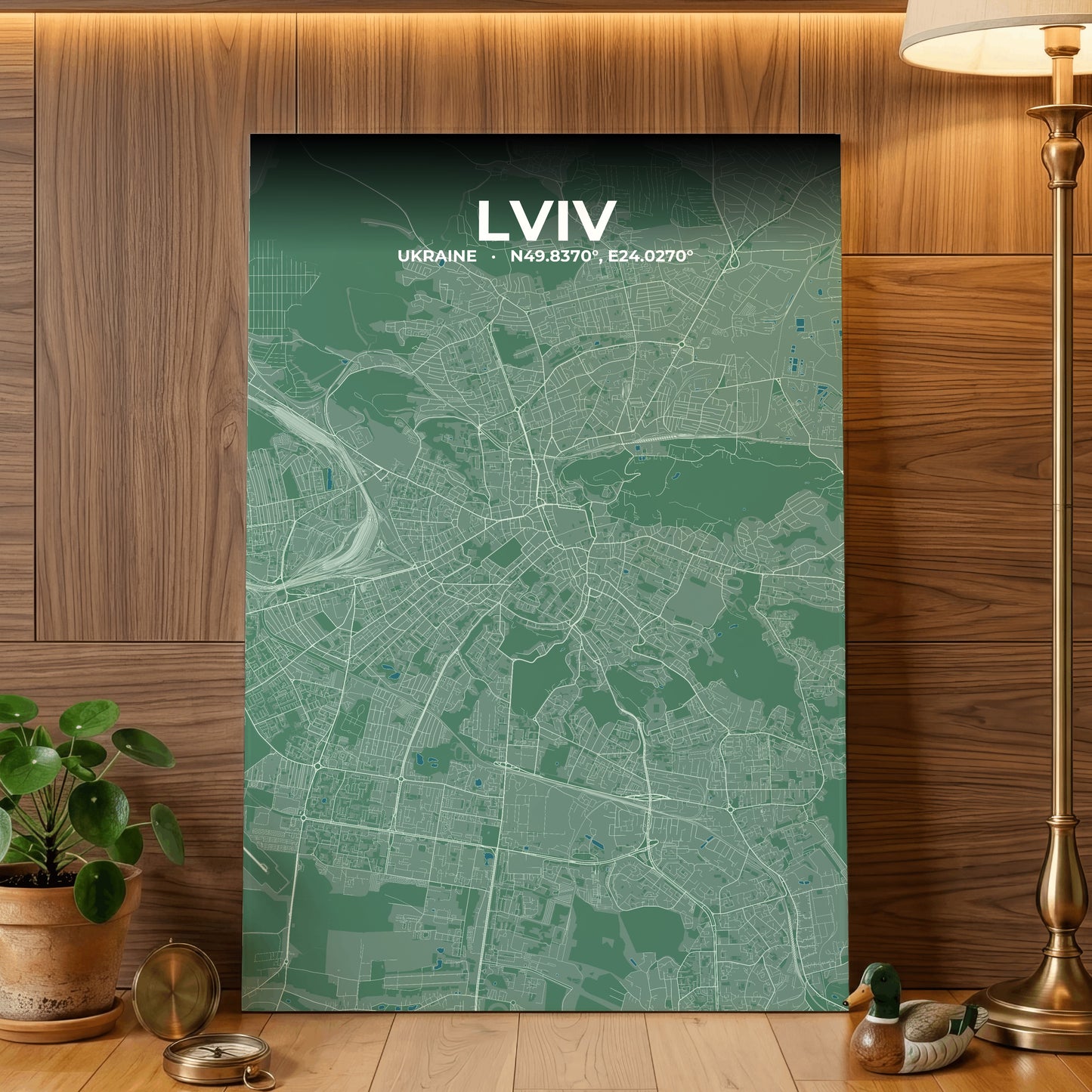 Lviv Mist Map Poster