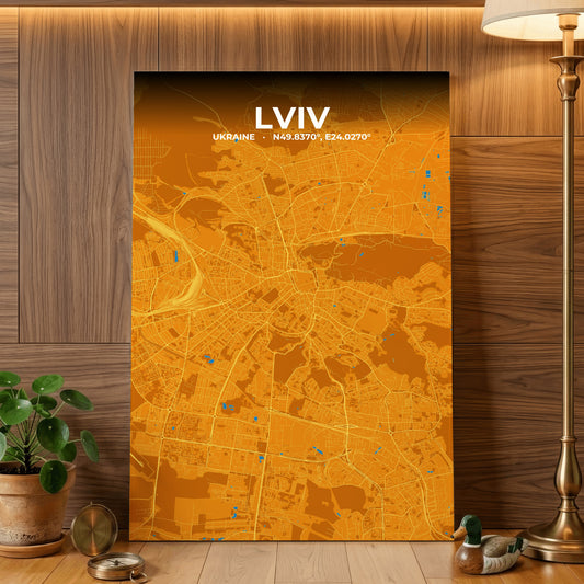 Lviv Scorch Map Poster