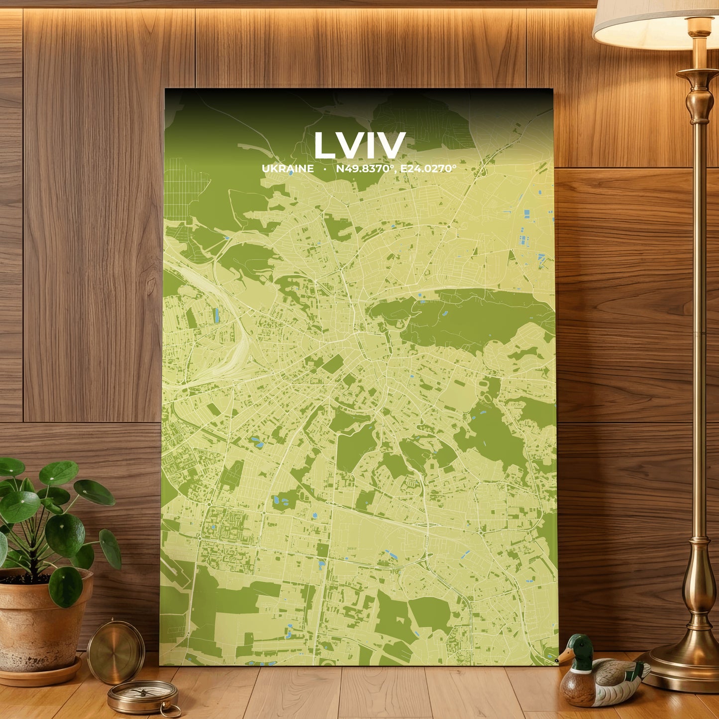 Lviv Fern Map Poster