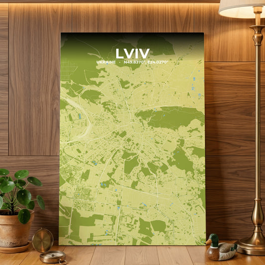 Lviv Fern Map Poster