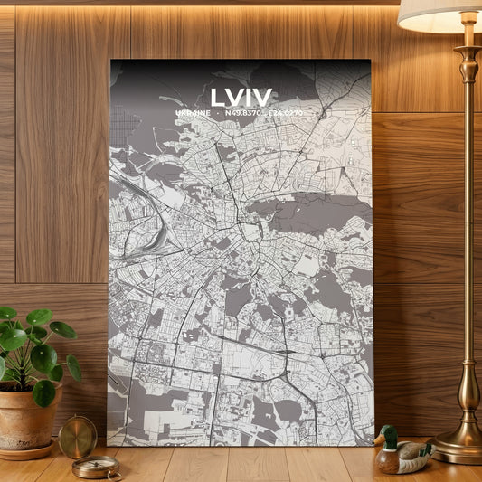 Lviv Ash Map Poster