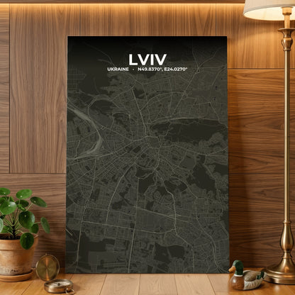 Lviv Sable Map Poster