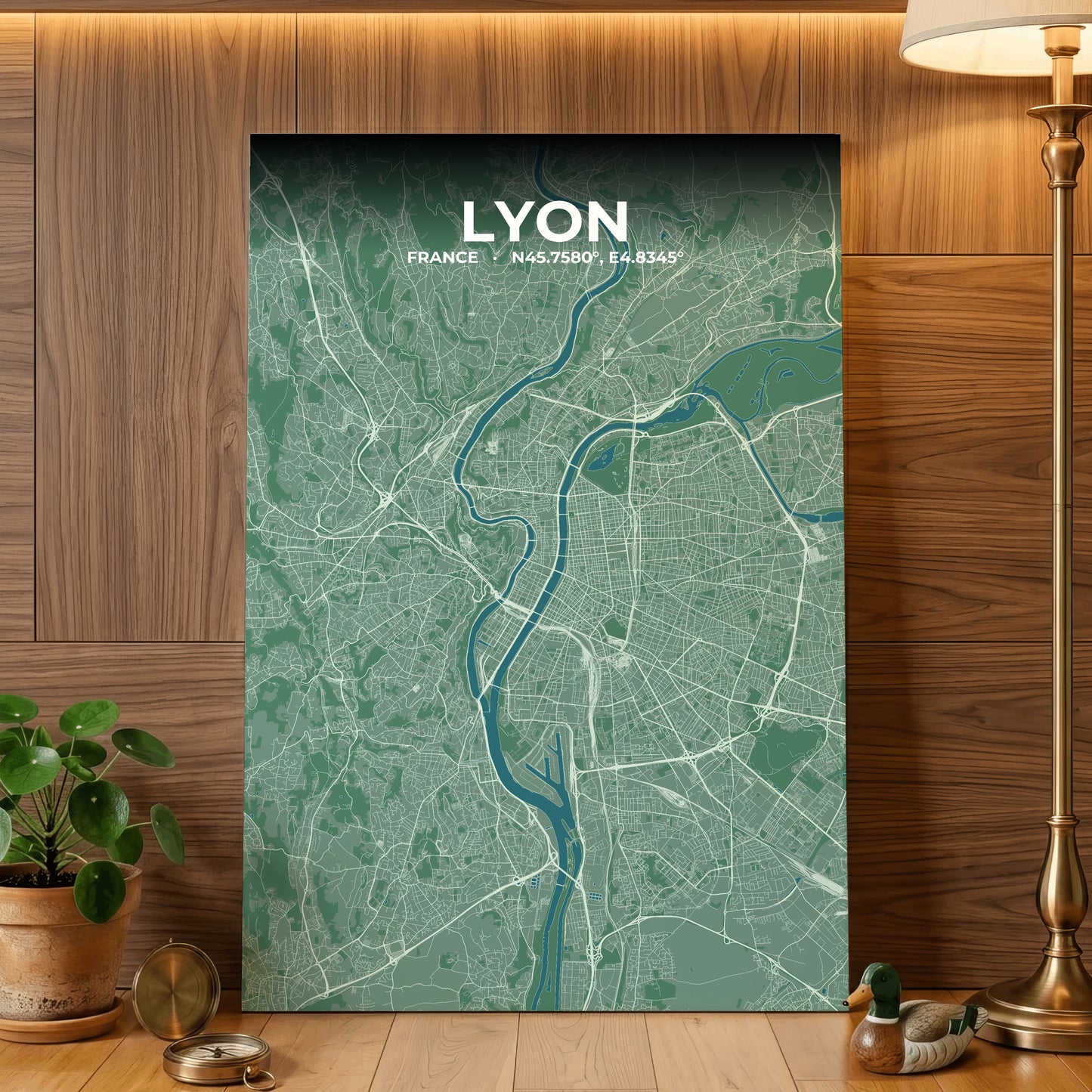 Lyon Mist Map Poster