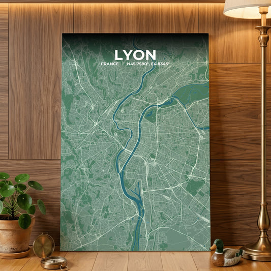 Lyon Mist Map Poster