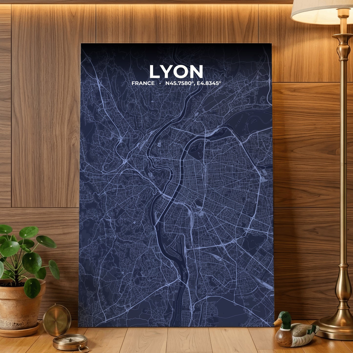 Lyon Tide Map Poster