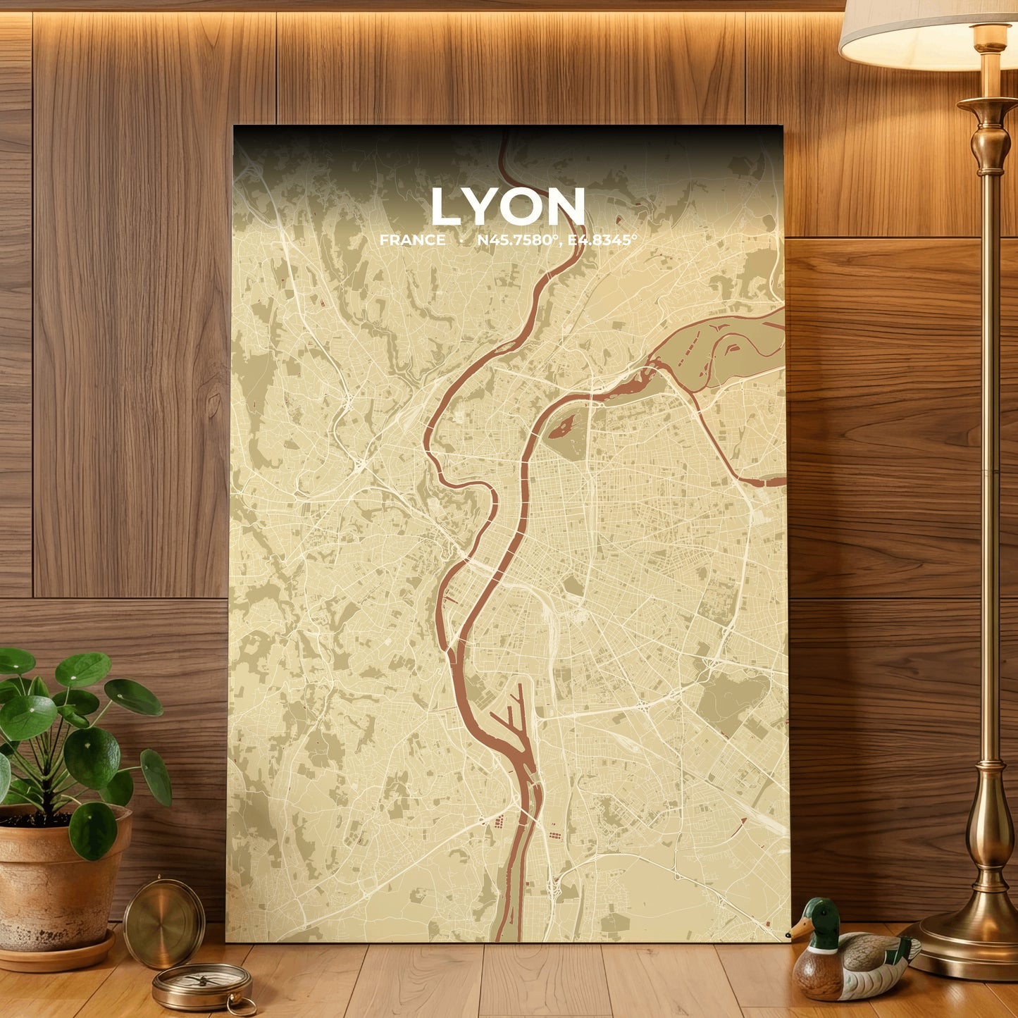 Lyon Ember Map Poster