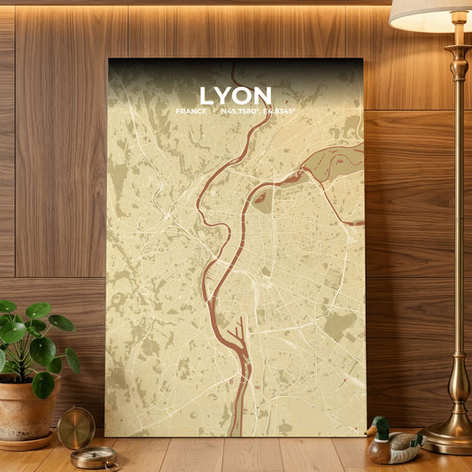 Lyon Ember Map Poster