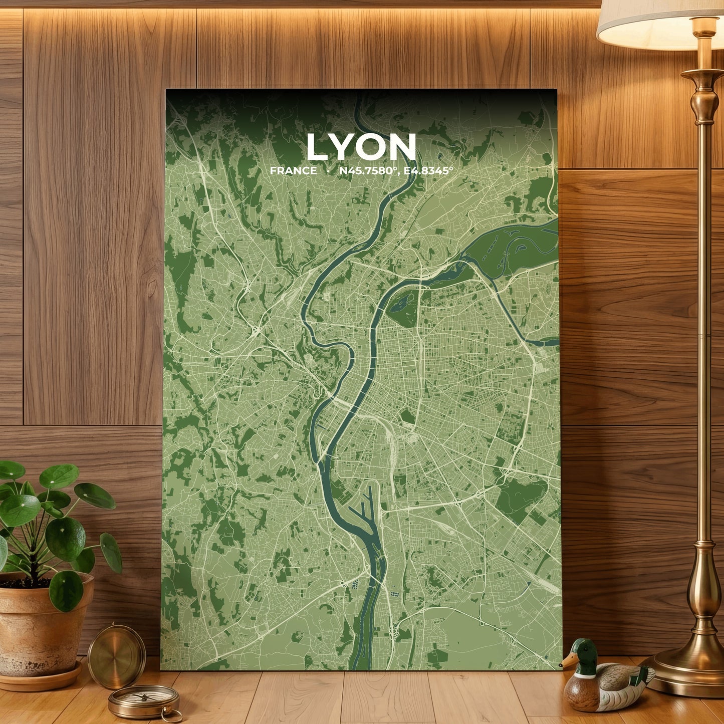 Lyon Clay Map Poster