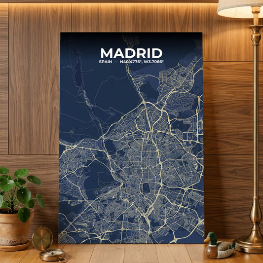 Madrid Anchor Map Poster