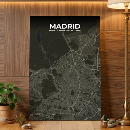 Madrid Sable Map Poster
